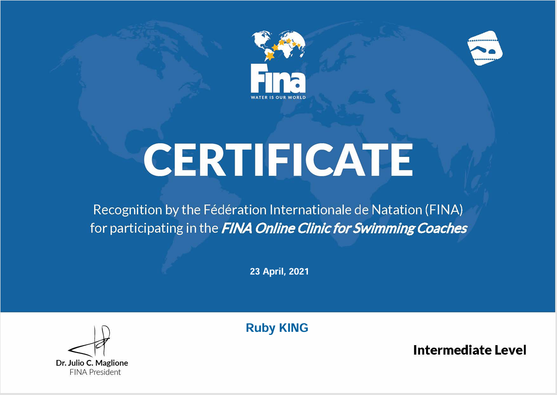 Ruby — Entraîneur de natation (clinique)