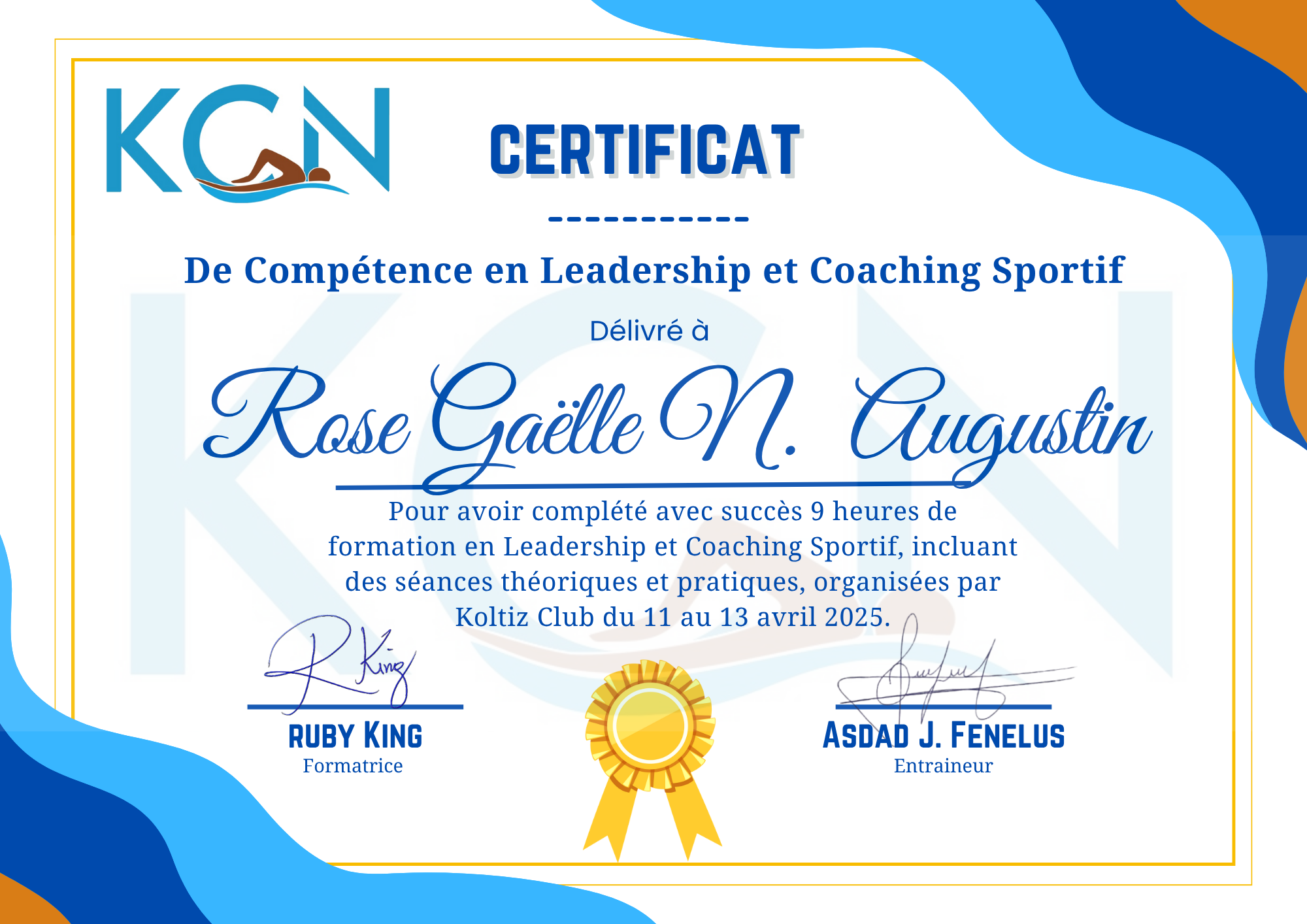 Coach — Certification KOLTIZ 2025