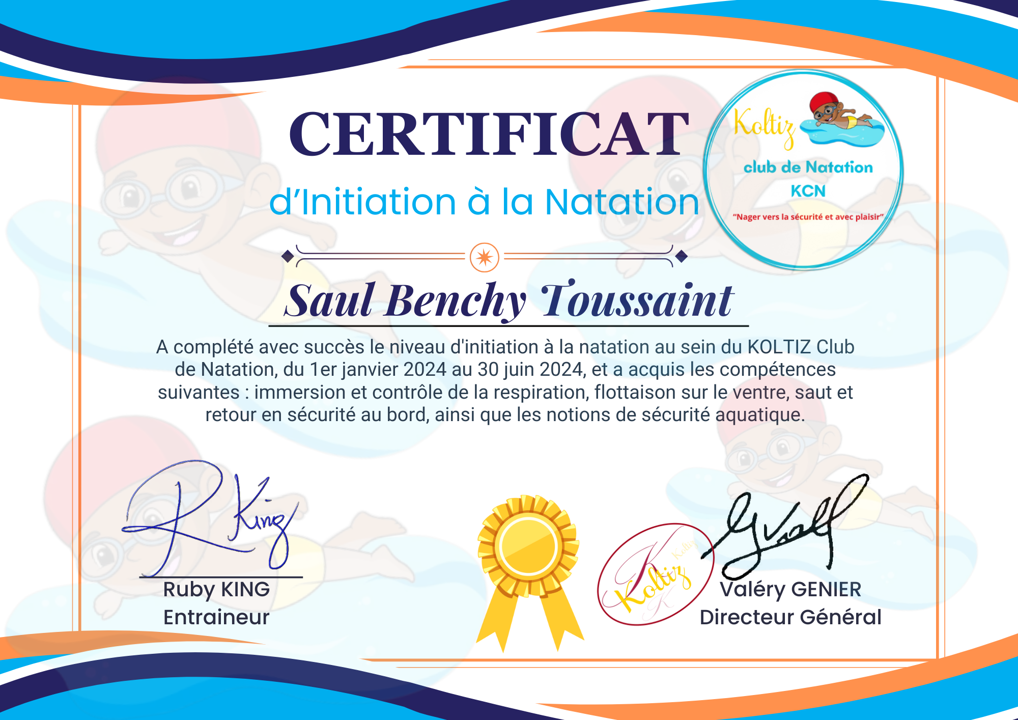 Certificat d’initiation à la natation (3)