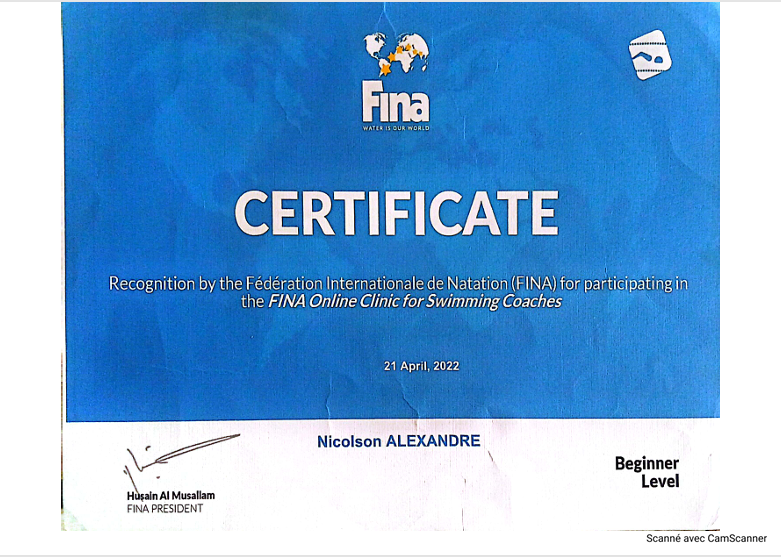 Nicolson — Clinique Entraîneur de natation