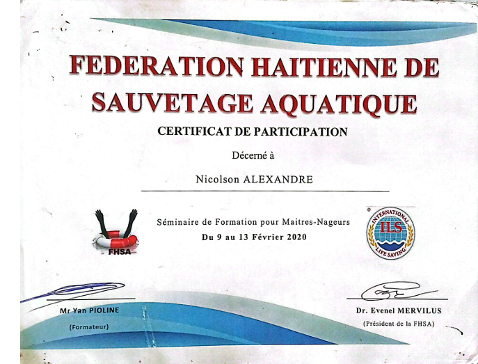 Nicolson — Formation Maître-Nageur